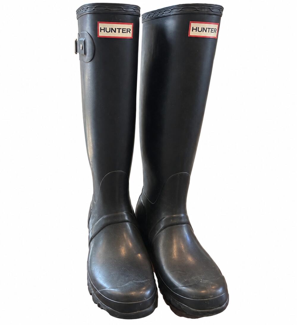 Hunter Tall Waterproof Rubber Rain Boots Women's 5 Black Outdoor Original W23572